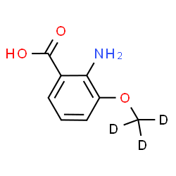 ChemSpider 2D Image | 2-Amino-3-[(~2~H_3_)methyloxy]benzoic acid | C8H6D3NO3