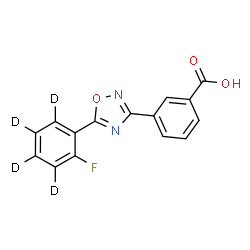ChemSpider 2D Image | 3-{5-[2-Fluoro(~2~H_4_)phenyl]-1,2,4-oxadiazol-3-yl}benzoic acid | C15H5D4FN2O3