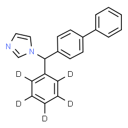 ChemSpider 2D Image | 1-{4-Biphenylyl[(~2~H_5_)phenyl]methyl}-1H-imidazole | C22H13D5N2