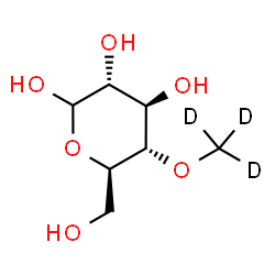 ChemSpider 2D Image | 4-O-(~2~H_3_)Methyl-D-glucopyranose | C7H11D3O6