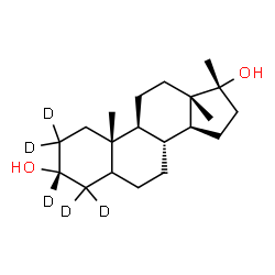 ChemSpider 2D Image | (3beta,17alpha)-17-Methyl(2,2,3,4,4-~2~H_5_)androstane-3,17-diol | C20H29D5O2