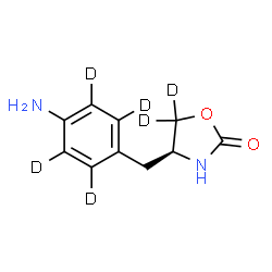 ChemSpider 2D Image | (4S)-4-{[4-Amino(~2~H_4_)phenyl]methyl}(5,5-~2~H_2_)-1,3-oxazolidin-2-one | C10H6D6N2O2