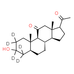 ChemSpider 2D Image | (5alpha,17xi)-3-Hydroxy(2,2,3,4,4-~2~H_5_)pregnane-11,20-dione | C21H27D5O3