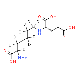 ChemSpider 2D Image | N-[5-Amino-5-carboxy(~2~H_9_)pentyl]-L-glutamic acid | C11H11D9N2O6