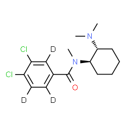 ChemSpider 2D Image | 3,4-Dichloro-N-[(1R,2R)-2-(dimethylamino)cyclohexyl]-N-methyl(~2~H_3_)benzamide | C16H19D3Cl2N2O