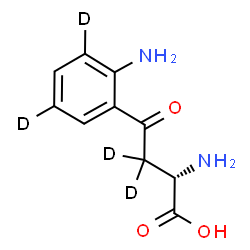 ChemSpider 2D Image | (2S)-2-Amino-4-[2-amino(3,5-~2~H_2_)phenyl]-4-oxo(3,3-~2~H_2_)butanoic acid | C10H8D4N2O3
