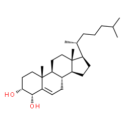 ChemSpider 2D Image | (3alpha,4alpha)-Cholest-5-ene-3,4-diol | C27H46O2