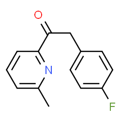 ChemSpider 2D Image | 2-(4-Fluorophenyl)-1-(6-methyl-2-pyridinyl)ethanone | C14H12FNO