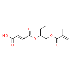 ChemSpider 2D Image | (2E)-4-{[1-(Methacryloyloxy)-2-butanyl]oxy}-4-oxo-2-butenoic acid | C12H16O6