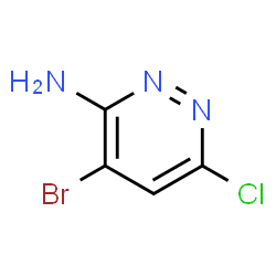 ChemSpider 2D Image | 4-bromo-6-chloropyridazin-3-amine | C4H3BrClN3