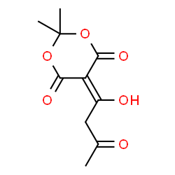 ChemSpider 2D Image | 5-(1-Hydroxy-3-oxobutylidene)-2,2-dimethyl-1,3-dioxane-4,6-dione | C10H12O6