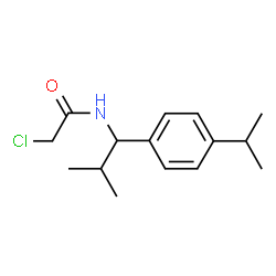 ChemSpider 2D Image | 2-Chloro-N-[1-(4-isopropylphenyl)-2-methylpropyl]acetamide | C15H22ClNO
