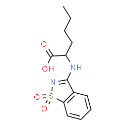 ChemSpider 2D Image | N-(1,1-Dioxido-1,2-benzothiazol-3-yl)norleucine | C13H16N2O4S