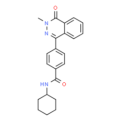 ChemSpider 2D Image | N-Cyclohexyl-4-(3-methyl-4-oxo-3,4-dihydro-1-phthalazinyl)benzamide | C22H23N3O2