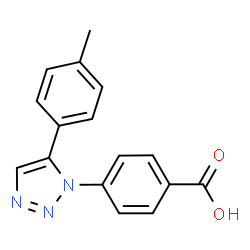 ChemSpider 2D Image | 4-[5-(4-Methylphenyl)-1H-1,2,3-triazol-1-yl]benzoic acid | C16H13N3O2