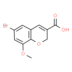 ChemSpider 2D Image | 6-Bromo-8-methoxy-2H-chromene-3-carboxylic acid | C11H9BrO4