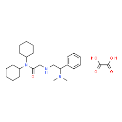 ChemSpider 2D Image | N,N-Dicyclohexyl-N~2~-[2-(dimethylamino)-2-phenylethyl]glycinamide ethanedioate (1:1) | C26H41N3O5