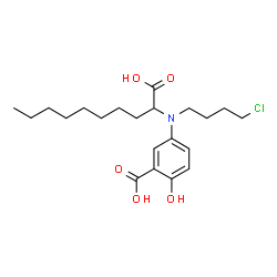 ChemSpider 2D Image | 5-[(1-Carboxynonyl)(4-chlorobutyl)amino]-2-hydroxybenzoic acid | C21H32ClNO5