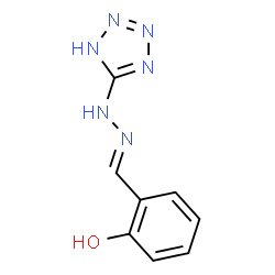 ChemSpider 2D Image | 2-[(E)-(1,2-Dihydro-5H-tetrazol-5-ylidenehydrazono)methyl]phenol | C8H8N6O