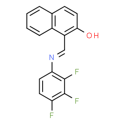 ChemSpider 2D Image | 1-{(E)-[(2,3,4-Trifluorophenyl)imino]methyl}-2-naphthol | C17H10F3NO