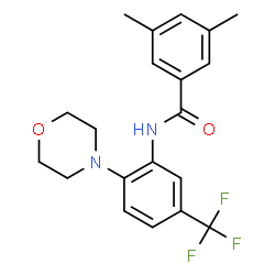 ChemSpider 2D Image | 3,5-Dimethyl-N-[2-(4-morpholinyl)-5-(trifluoromethyl)phenyl]benzamide | C20H21F3N2O2