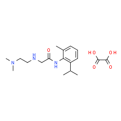 ChemSpider 2D Image | N~2~-[2-(Dimethylamino)ethyl]-N-(2-isopropyl-6-methylphenyl)glycinamide ethanedioate (1:1) | C18H29N3O5