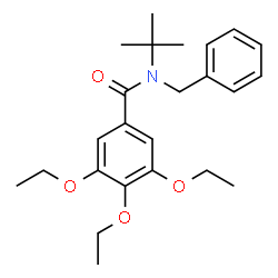 ChemSpider 2D Image | N-Benzyl-3,4,5-triethoxy-N-(2-methyl-2-propanyl)benzamide | C24H33NO4