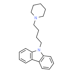 ChemSpider 2D Image | 9-[4-(1-Piperidinyl)butyl]-9H-carbazole | C21H26N2