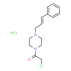 ChemSpider 2D Image | 1-(chloroacetyl)-4-[(2E)-3-phenylprop-2-enyl]piperazine hydrochloride | C15H20Cl2N2O