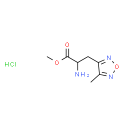 ChemSpider 2D Image | Methyl 3-(4-methyl-1,2,5-oxadiazol-3-yl)alaninate hydrochloride (1:1) | C7H12ClN3O3