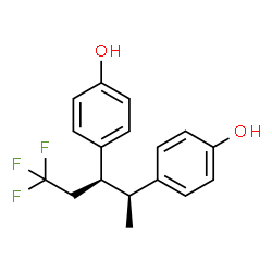 ChemSpider 2D Image | 4,4'-[(2S,3R)-5,5,5-Trifluoro-2,3-pentanediyl]diphenol | C17H17F3O2