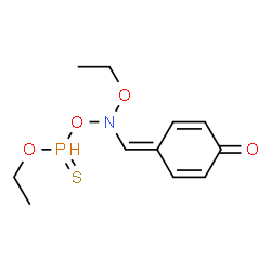 ChemSpider 2D Image | 4-[[ethoxy(ethoxyphosphinothioyloxy)amino]methylene]cyclohexa-2,5-dien-1-one | C11H16NO4PS