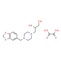 ChemSpider 2D Image | 3-[4-(1,3-Benzodioxol-5-ylmethyl)-1-piperazinyl]-1,2-propanediol ethanedioate (1:1) | C17H24N2O8