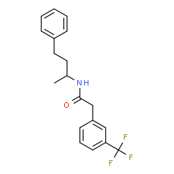ChemSpider 2D Image | N-(4-Phenyl-2-butanyl)-2-[3-(trifluoromethyl)phenyl]acetamide | C19H20F3NO