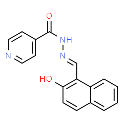 ChemSpider 2D Image | 2-Hydroxy-1-naphthylaldehyde isonicotinoylhydrazone | C17H13N3O2