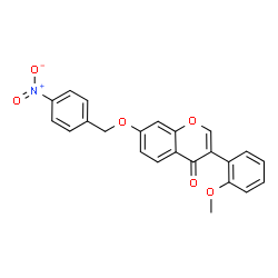 ChemSpider 2D Image | 3-(2-Methoxyphenyl)-7-[(4-nitrobenzyl)oxy]-4H-chromen-4-one | C23H17NO6