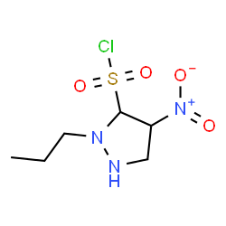 ChemSpider 2D Image | 4-Nitro-2-propyl-3-pyrazolidinesulfonyl chloride | C6H12ClN3O4S