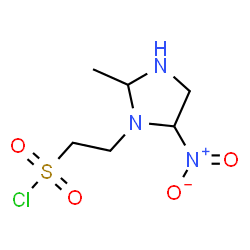 ChemSpider 2D Image | 2-(2-Methyl-5-nitro-1-imidazolidinyl)ethanesulfonyl chloride | C6H12ClN3O4S