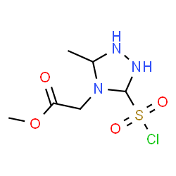 ChemSpider 2D Image | Methyl [3-(chlorosulfonyl)-5-methyl-1,2,4-triazolidin-4-yl]acetate | C6H12ClN3O4S