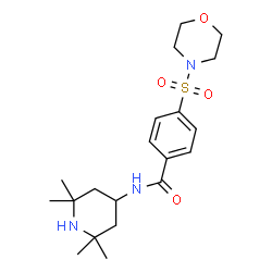 ChemSpider 2D Image | 4-(4-Morpholinylsulfonyl)-N-(2,2,6,6-tetramethyl-4-piperidinyl)benzamide | C20H31N3O4S