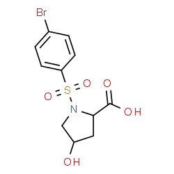 ChemSpider 2D Image | 1-[(4-Bromophenyl)sulfonyl]-4-hydroxyproline | C11H12BrNO5S