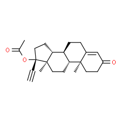 ChemSpider 2D Image | (8alpha,9beta,10alpha,13alpha,14beta)-3-Oxopregn-4-en-20-yn-17-yl acetate | C23H30O3