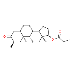 ChemSpider 2D Image | (2alpha,5alpha,8alpha,17beta)-2-Methyl-3-oxoandrostan-17-yl propionate | C23H36O3