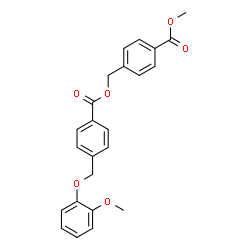 ChemSpider 2D Image | 4-(Methoxycarbonyl)benzyl 4-[(2-methoxyphenoxy)methyl]benzoate | C24H22O6