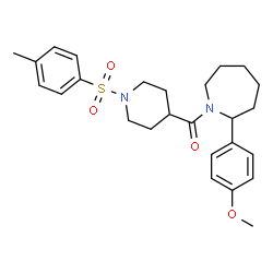 ChemSpider 2D Image | [2-(4-Methoxyphenyl)-1-azepanyl]{1-[(4-methylphenyl)sulfonyl]-4-piperidinyl}methanone | C26H34N2O4S