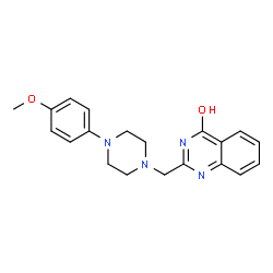 ChemSpider 2D Image | 4(1H)-quinazolinone, 2-[[4-(4-methoxyphenyl)-1-piperazinyl]methyl]- | C20H22N4O2