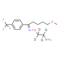 ChemSpider 2D Image | 2-{[(E)-{5-Methoxy-1-[4-(trifluoromethyl)phenyl]pentylidene}amino]oxy}(~2~H_4_)ethanamine | C15H17D4F3N2O2