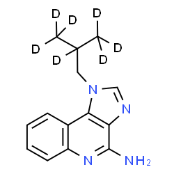ChemSpider 2D Image | 1-[2-(~2~H_3_)Methyl(2,3,3,3-~2~H_4_)propyl]-1H-imidazo[4,5-c]quinolin-4-amine | C14H9D7N4
