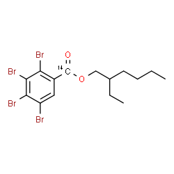 ChemSpider 2D Image | 2-Ethylhexyl 2,3,4,5-tetrabromo(alpha-~14~C)benzoate | C1414CH18Br4O2