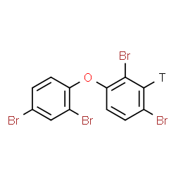 ChemSpider 2D Image | 2,4-Dibromo-1-(2,4-dibromophenoxy)(3-~3~H)benzene | C12H5TBr4O